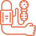 A doctor checking blood pressure and pulse for a driver to receive their certified CDL DOT Physical Houston card.