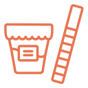 A medical lab technician performing a mandatory urinalysis test during a professional CDL DOT Physical Houston exam.